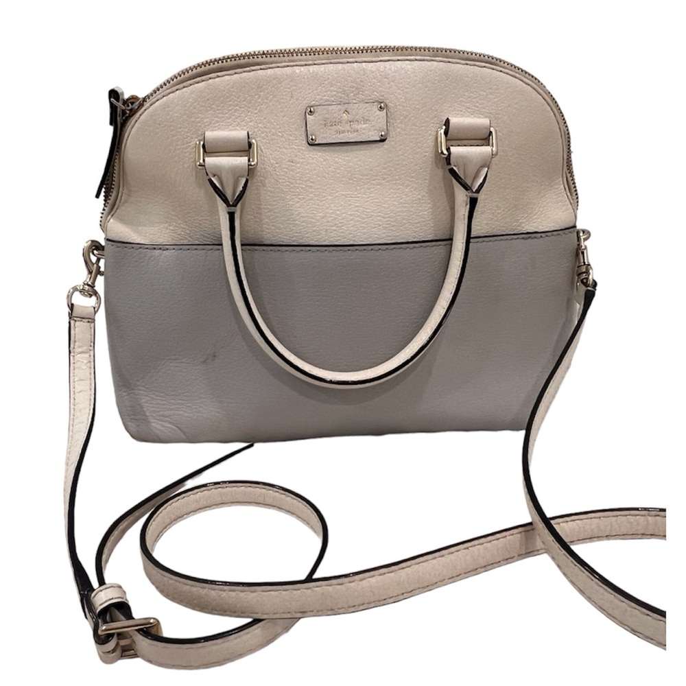 Kate Spade Grove Street Carli Satchel top
Handle gray and cream